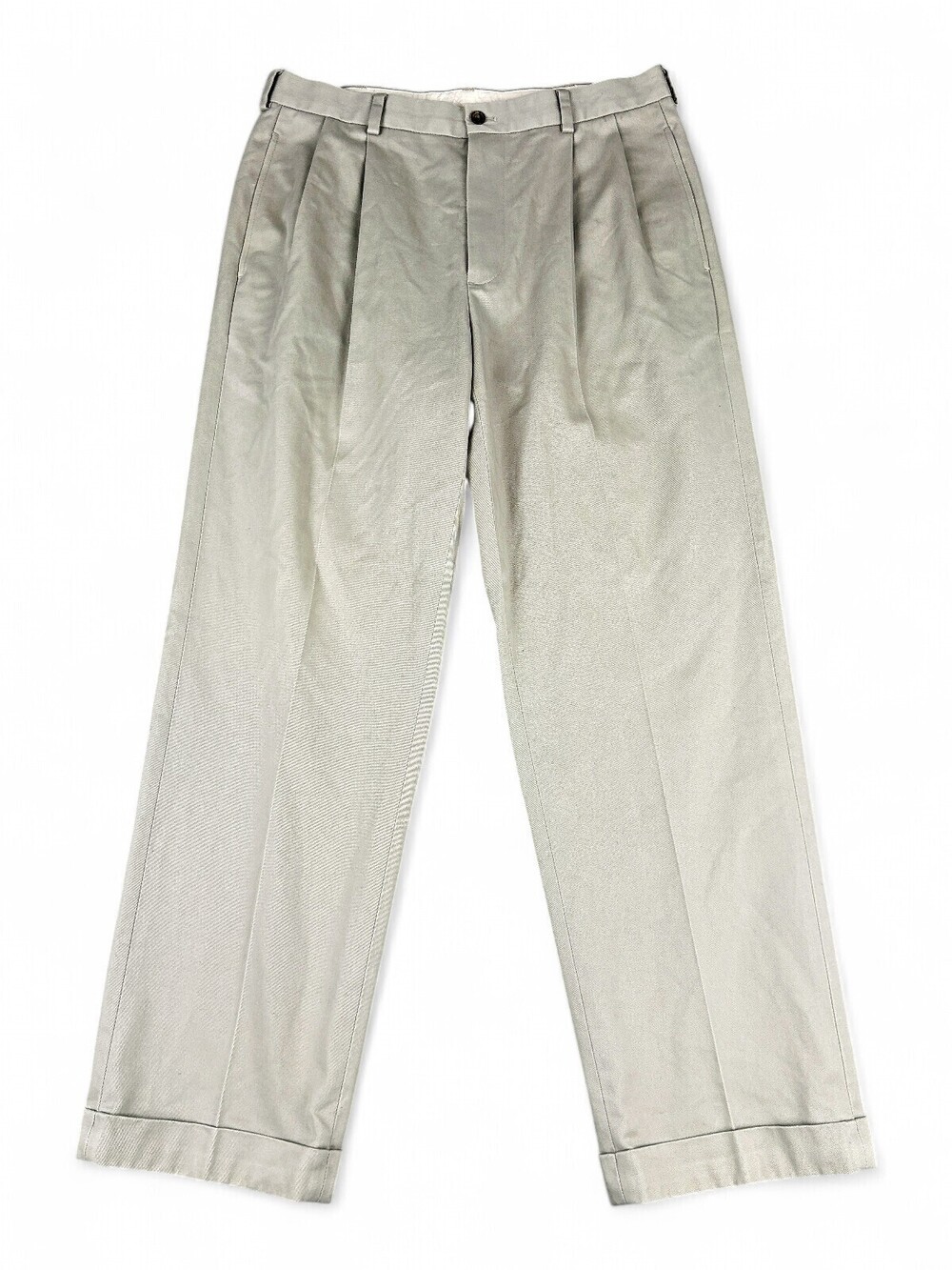 Brooks Brothers Men's Pleated Chinos Khaki Waist 33